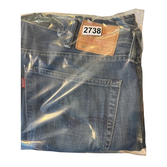 Levi's 527 Straight Leg Jeans Mens 38x30 Blue Denim Cotton Stretch Medium Wash - Picture 8 of 8